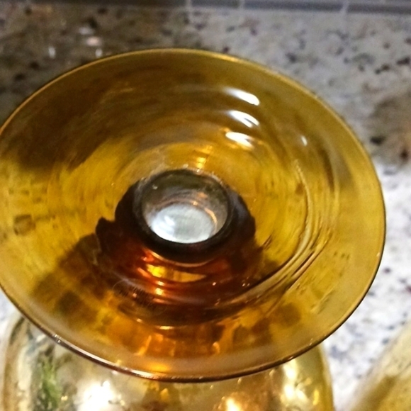 COPY - Two Plexiglass Gold and Brown Vases. - Picture 10 of 10